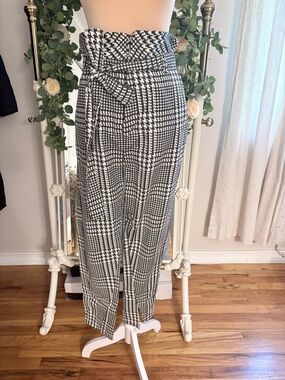 AG Adriano Goldschmied Monochrome Houndstooth Pants